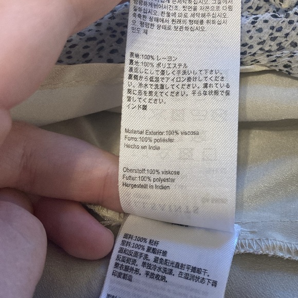 All Saints Women Size 4 Dayla Speckled Black White True Wrap Midi Dress Ruffles - Picture 12 of 16